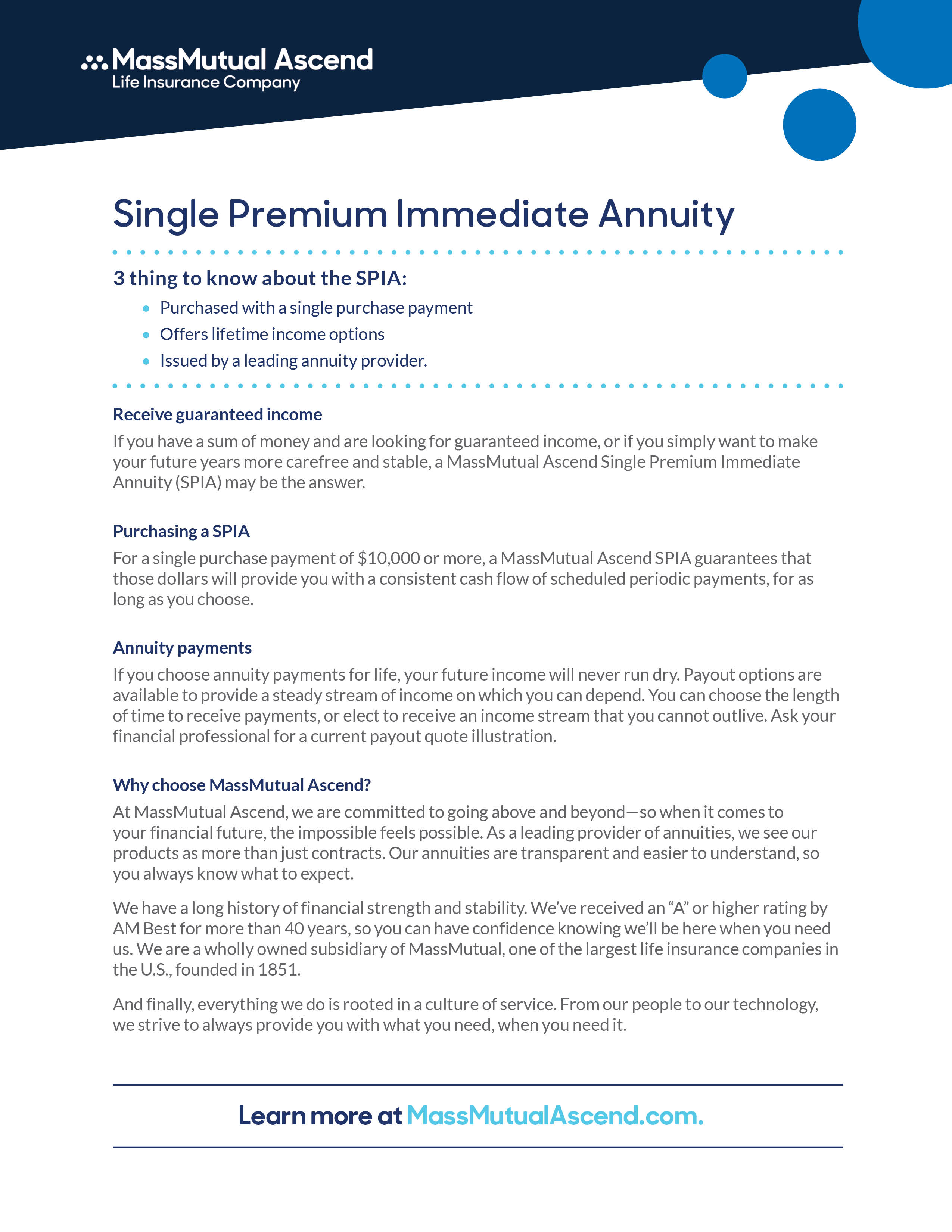5. Partnership with MassMutual for no-load fixed-indexed annuities